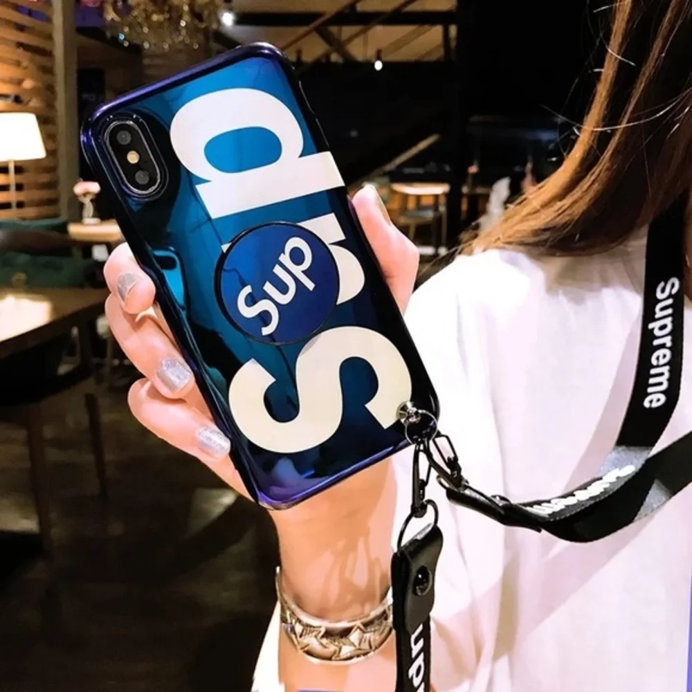 Fashion iPhone Cover + Lanyard + PopSocket